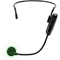 Annadue Micrófono Inalámbrico UHF- Micrófono Inalámbrico con Diadema de Transmisión con Emisor Recargable y Receptor de…